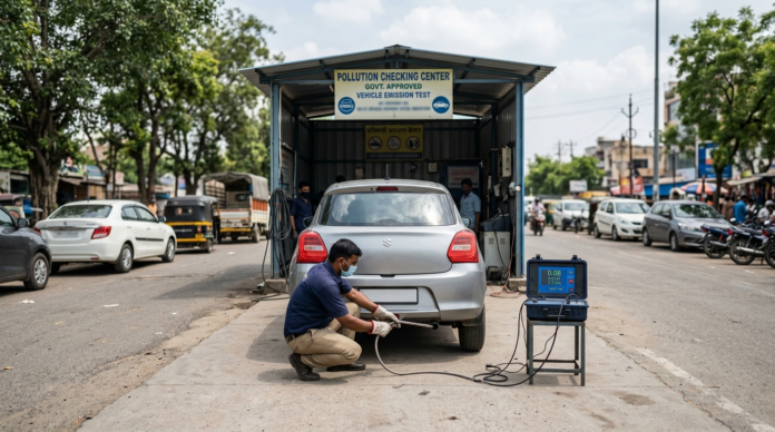 PUC Certificate के लिए गाड़ी की प्रदूषण जांच