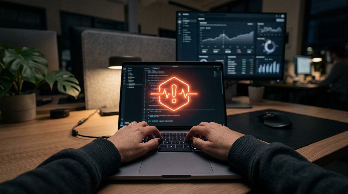 Site Reliability Engineering इंजीनियर अलर्ट पर काम करते हुए