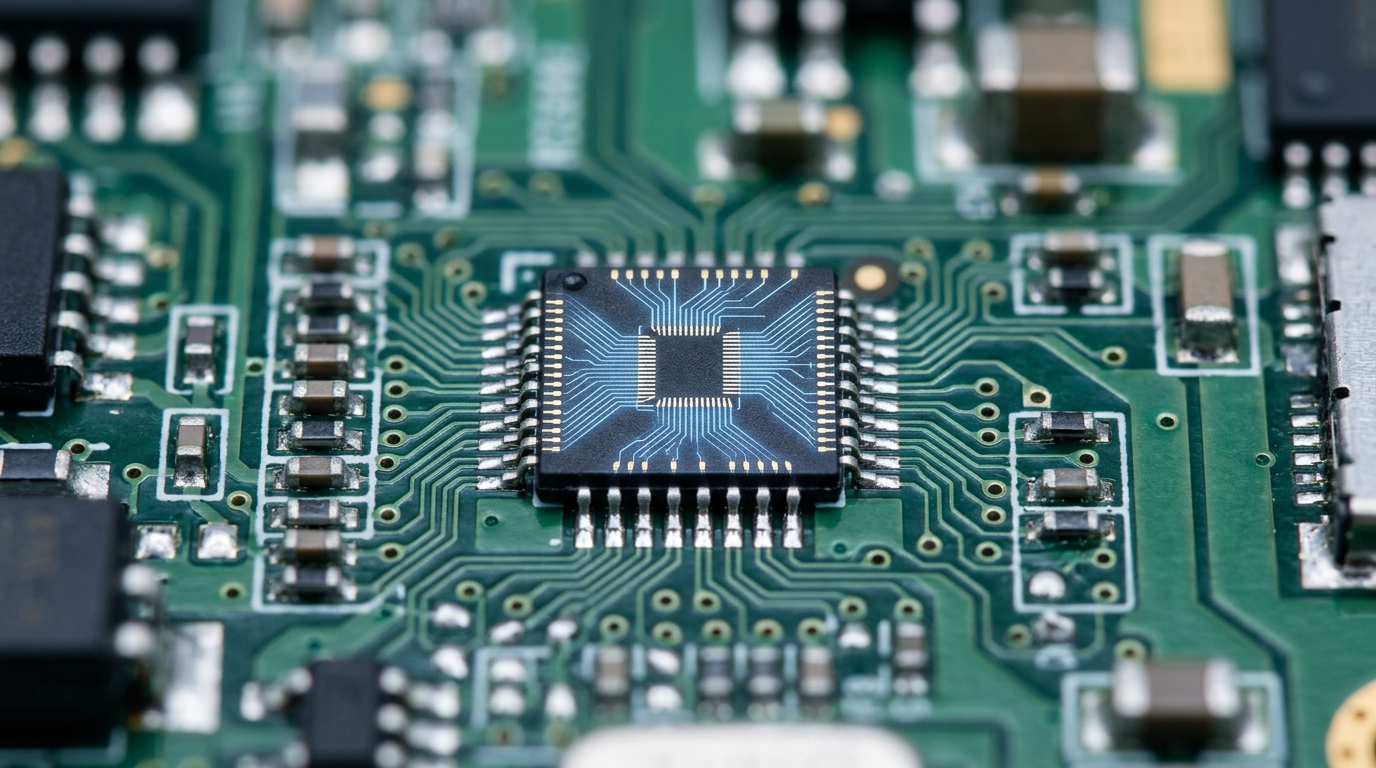 Non Volatile Memory फ्लैश चिप का क्लोज-अप