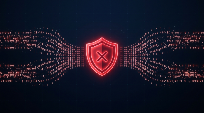 Malware चेतावनी शील्ड आइकन सिमेट्रिक विज़ुअल